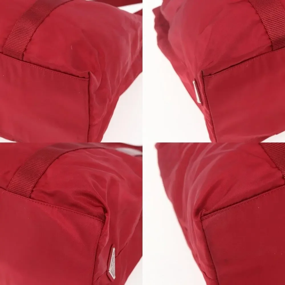 Prada Nylon Tote Bag Red